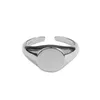 925 Sterling Silver Rings Fine Jewelry Round Open Statement Rings for Women Men anillos mujer 18k Gold Color Wedding Gifts Adjustable Ring