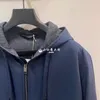 Men Hoodies Winter Brioni Cashmere forncined Wood Fiber Jackets