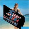 Banner bayrakları hızlı kuru kumaş banyo plaj havluları Başkan Trump Havlu 2024 ABD baskı mat kum battaniyeleri Seyahat Duş Yüzme DHH95