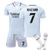 Sets/Soccer Sets/Sight Suits Mens Track Supsuits New 2223 Real Madrid Football Shirt Mens No. 10 Modric No. 9 Benzema Camisa de fútbol de fútbol Camisa de entrenamiento para niños Camisa de equipo