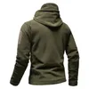 Kurtki męskie 2024 Pure Color Winterproof Jacket Fashion Hooded Casual Outdoor Mopinatering Wear