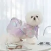 Hundekleidung 2024 Haustierkleidung Welpe Laser Technologie Sinn Kleid Sommer Teddy Zweibeinige Kleidung Mode Prinzessin Rock