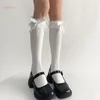 Frauen Socken Student Langkalb Japaner Rüschenverkleidungsverkleidungsstrümpfe knielange Strümpfe