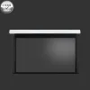 110 '' Black Diagonal 16: 9HDTV Hemma Cinema 4K Tab-spänning Motoriserad projektionsskärm med ALR Grey Ambient Light avvisande Gray ATS110