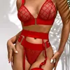 Vrouw sexy set nachtclub queen sexy set met taille en been ringen sexy en leuk ondergoed nu 240422