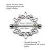 Anneaux de mamelon 2pc 14g en acier inoxydable Round Nickel Annulaire Fleurée Crince en forme de fleur avec anneau perforé Y240510