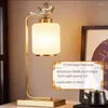 Tafellampen Chinese luxe goud glans koperen lamp LED glazen lampenkap naast slaapkamerlichten woonkamer studiebureau