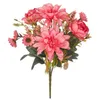 Fiori decorativi ghirlande 1pc Vendita calda Flower artificiale Silk Dahlia Rosa Daisy Decorazione per la casa di Natale Bonsai Room Wedding Bridal Bouquet festa fai da te scatola