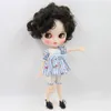 ICY DBS Blyth Doll 1/6 Toy Corps de connexion de peau blanche BJD Black Hair Matte Poll personnalisé Poupée avec sourcils 30cm 240429