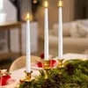 LED Flameless Flackering Taper Candles 3D -Docht -Lampe mit Fernbedienungssteuerung Teerlichter Hochzeitshäuser Batterie betrieben 240430