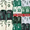 0 Jayson Tatum Basketball Jerseys Jaylen Brown City Jersey 4 Jrue Holiday Retro Larry 33 Bird 2023-24 Mens Kids Youth Green Edition Basketball Shirt