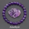 Bracelet d'améthyste en réels perles de cristal naturel Purification des bracelets en pierre géniaux pour femmes pulser 240423