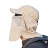 Multifunzione pieghevole asciugatura rapida Cappello impermeabile UV Proteggi Outdoors Baseball per uomini Cappello da sole per protezione del collo in campeggio.