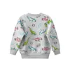 Sighificatore per bambini in velluto pullover 2024 con cappuccio per dinosauro inverno con cappuccio inverno per la manica lunghe a manica lunghe per la manica lunga abbigliamento per bambini.