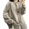 Blouses pour femmes Coton Coton Vintage Shirts Femmes Stand Collar Solid Top Girl Lot Sprile Vergique Casual Spring T30496QC