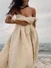 Urban sexy Kleider Bornladies Frühlings/Sommer Beach Style Damenkleid Vintage Loose A-Line Sling Kleid sexy heißes Mädchen 100% Baumwolle V-Ausschnitt Kleid D240510