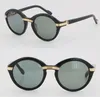 Sells Vintage 1991 Lunettes de soleil de planche ronde d'origine 1125072 Fashion Mens Sun Verres C Decoration 18K Gold Brown Lens F3783886