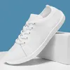 Men Women Running Shoes Comfort Lace-Up Wear-Resistant Anti-Slip Flat Solid White Light Grey Black Shoes Mens Trainers Sports Sneakers