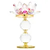 Candele 1pc Crystal Glass Lotus Candele Ornament Chic