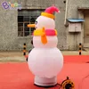 Design d'origine 6mh (20 pieds) avec des ventilateurs publicitaires gonflables de Snowman Blown Cartoon Snow Ball Personnage pour l'événement de fête de Noël