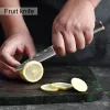 3.5 "Paring Knife, Razor Sharp Fruit Knife Damascus Lasers Mönster, liten kökskniv, full tangskalande kniv för skivning