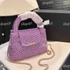 Donne Mini Bling Tweed Crossbody Designer Borsa Matelasse Catena Gold Hardware Pulnella Pulnella Purple Borsa ascelle Luxuria Braccia Frizione Frizione Borsa Pochette