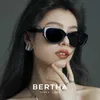 Sunglasses BERTHA Cat Eye Sunglasses Womens Advanced Sense 2023 New Black White Frame Sunglasses UV Protection Elegance Eyeglass J240508