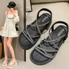 Strandsandaler för kvinnor mode strass kvinnor sandaler komfort non-slip plattform skor zapatos para mujeres säljer 240428