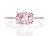 18K Rose Gold Pink Sapphire Diamond Ring 925 Серебряные обручальные кольца для женщин для женщин Fine Jewelry2346094