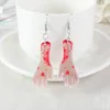 Boucles d'oreilles en peluche 1 paire Spooky Bloody Hand Foot Dropback Flatback acrylique Creeny Halloween Gifts Bijoux