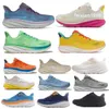 Clifton 9 Mens Running Shoes Run Hok Hola One Cliftons 9s Sneaker Woman Trainer Triple White Black Free People Dusk Pink Nimbus Size 36 - 46