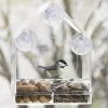 Alimentation 1pcs acrylique transparent d'oiseau transparent écureuil gastronomie de gaste-forme de bac à aspirant outil