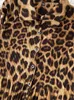 Automne Elegant Femmes 2 pièces Set Leopard Imprimerie des chemises à manches longues décontractées Pantalon Tenues Fashion Vintage Sweins SweetSuit 240426