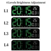 ウォールクロックUSB搭載9インチの大型デジタルウォールクロック温度日付毎週カウントダウン自動調光2アラーム12/24時間LEDアラームQ240509