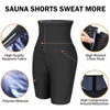 Bel karın şekillendiricisi sauna shapewear terli etki kilo kaybı yüksek bel iç çamaşırı kısa form egzersiz spor salonu fitness şortu q240509