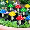 Newest Version 8-pack Solar Lights Decor, 8 Modes Waterproof Outdoor Multi-colored Mushroom LED Fairy Lamp for Christmas Halloween Garden Yard Lawn