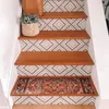 Carpets élégant motif de style européen Modèle de tapis d'escalier imprimés