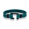 Bracelets de charme MKendn C Bracelets Men Keel Multilayer Keel Bracelete de corda à prova d'água Mulheres preto aço inoxidável Easy Sport Hook Y240510