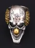 Mode Hip Hop Men039s Edelstahlring Hochwertiges Design Clown Punk Biker Ring Größe 7142525114