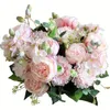 Dekoratif Çiçekler Yapay ipek gül buketi ev vazo bahçesi düğün gelin bouque noel çelenk diy S