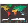 Dipinti grandi mappa graffiata deluxe per viaggi - mondo personalizzato con strato di foglio di rivestimento da parete poster nazionale drop drop drop dhpiy dhpiy