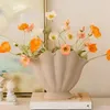 Modny i minimalistyczny kształt skorupy Ceramika Materiał Ozdoby Ozdoby Trzy style rozmiary Kreatywny garnek kwiatowy 240430