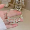 Bangle Fashion Chinois Style Lily of the Valley Flower Open Bracelet for Women Jewelry Party Accessoires