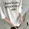 Acnes Studio Shirt Designer T-Shirts Herren Womens Studios T-Shirts Loose Tees Tops Man Shirt Streetwear Ärmeln Polos T-Shirts Größe S-XL Pure Top Acne Shirt Studio 852