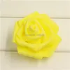 Flores decorativas 100 pcs/lote 16 colores 6-7 cm PE FUMA Cabeza de rosa DIY Hecho a mano para la decoración de la casa de bodas Artificial