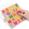 Houten puzzel Montessori speelgoed voor baby 1 2 3 jaar oude kinderen alfabet nummer vorm matching games kinderen vroege educatief speelgoed 240509