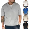 Polos pour hommes Polo Fashion Polo Vêtements décontractés Qualité Waffle Tissu Tissu à manches courtes Pull à manches Slim-Fit Heavy T-shirt