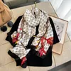 Sciarpe primaverile Scarf Design da donna Luxury Design Silk Smooth Muslim Basw Scialle Beach180 90 cm 2024