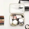 Transparent Makeup Box Toalettpåse Multi-Purpose Travel Makeup Train Box Portable Cosmetics Organizer Transparent förvaringsväska 240429