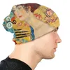 Berets Bonnet Hats Gustav Klimt Patting Art Men Dunes Dunne Skullies Beanies Hat Lady With Fan Autumn Spring Warm Cap Hip Hop Caps